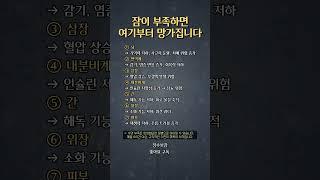 잠이 부족하면 여기부터 망가집니다