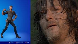 Daryl Dixon reacts to Rick Grimes getting schwifty Fortnite