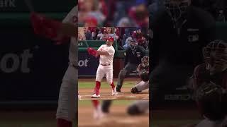 Kyle Swarber First Pitch Homerun! #viral #mlb #postseason #shorts #fyp #phillies