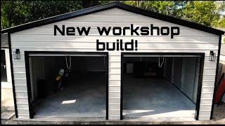 24 x 25‘ metal building, workshop, garage build installation