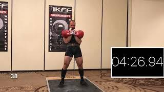 IKFF World Championship 2019 Victory by Denis Vasilev 86reps Long Cycle 32kg kettlebells