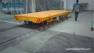 10T industrial Battery Powered Track Transfer Trolley On Rail