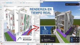 RENDERS EN TIEMPO REAL / Sincroniza LUMION for ARCHICAD /SUPER FÁCIL Y RÁPIDO  #render #realtime