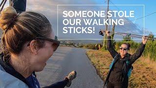 A Mystery on the Camino de Santiago: WHO STOLE OUR WALKING STICKS?!