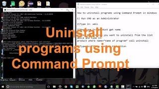 How to uninstall Programs in Windows using Command Prompt