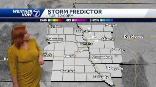 Breezy Monday afternoon, flurries possible Tuesday