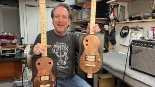 Cigar Box Guitar with P90 pickup vs Humbucker pickup with Copper Guard