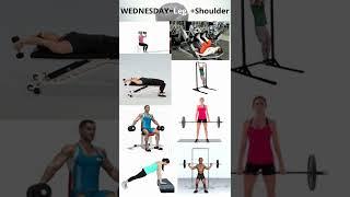 Full Week GYM Workout Plan| Complete Exercise 6 Days In Week Plan #Shorts