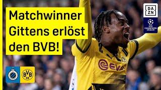 BVB nimmt spät Fahrt auf: Club Brügge - Borussia Dortmund | UEFA Champions League | DAZN Highlights