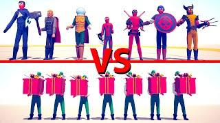 MARVEL Team vs PRESENT ELF Team - Totally Accurate Battle Simulator TABS