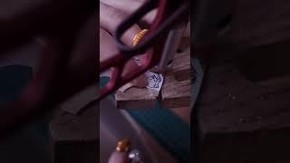 MAKING: sawing tiny cat out of metal sheet #cats #jewelrymaking #shorts