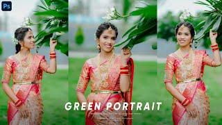 Outdoor Green Portrait Preset XMP l Photoshop Color grading Presets Free Download l SC Creation II