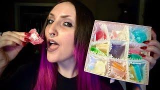 ASMR | EATING SILKY GEM EDIBLE CRYSTAL CANDIES | WHO ATE THEM ALL? #asmrfood