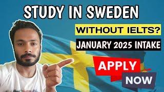 Sweden  January 2025 intake | Sweden Study Visa Application | Study in Sweden |