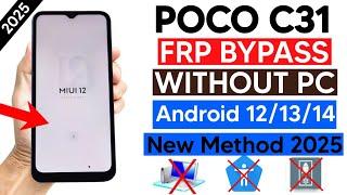 Poco c31 frp Bypass 2025/GSM DEVIL/New security update 2025/Google Account Bypass
