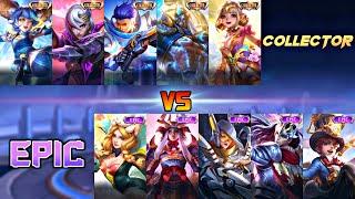 EPIC VS COLLECTOR SKIN 1 VS 1 FIGHT | MOBILE LEGENDS EPIC VS COLLECTOR