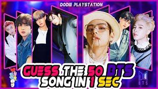 GUESS THE 50 BTS SONG IN 1 SEC | (EASY - HARD) | KPOP QUIZ:)