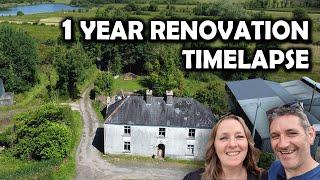 1 Year Time Lapse: DIY Restoration & Renovation Of Our Derelict Farmhouse & Homestead In Ireland