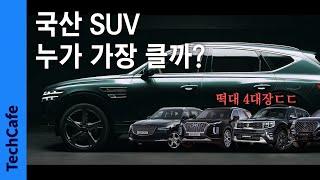 GV80 vs 팰리세이드 vs 모하비 vs 렉스턴, 한국 SUV 뭐가 제일 클까?
