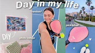 a random VLOG: pickle ball date, dinner, errands, DIY photo collage..