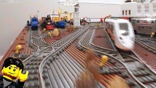 Ride the trains around my LEGO city! 