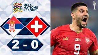 Serbien - Schweiz 2-0 Highlights | UEFA Nations League 2024