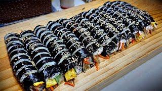 기립박수가 터집니다. 순삭 김밥 싸기┃Gimbap(Rice roll), popular snack in Korea / Korean street food