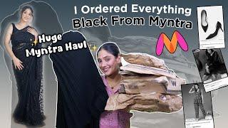 Everything I Ordered BLACK  From myntra || huge myntra fashion haul