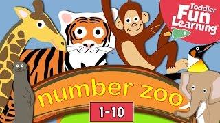 Learn to count 1 to 10 with Number Zoo | Toddler Fun Learning