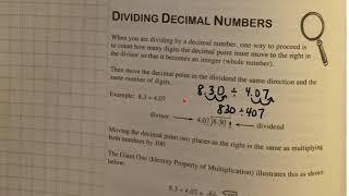 How to multiply and divide decimals