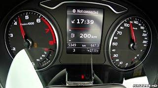 2014 Audi A3 Cabrio 1.4 TFSI 0-100km/h Acceleration and Engine Sound