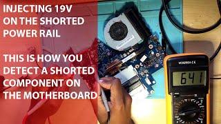 This is how you detect a shorted component on the motherboard