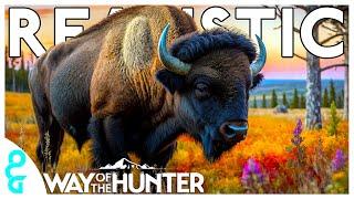 Realistic Wood Bison Hunt, Albino Checkup | WAY OF THE HUNTER