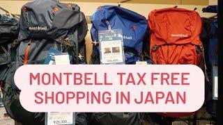 Montbell Tax free shopping in Japan