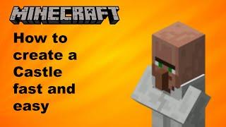 Minecraft- How to make a Gigantic Castle fast & easy