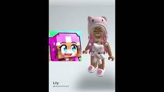 Omz and friends Minecraft and Roblox characters @Omz- @OmzBlox- @Luke-.