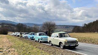 Trabant sraz a výstup na kopec Plešivec 18.2. 2023 #trabant #wartburg