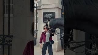 HORSE SAYS GET BACK! ️ | Horse Guards, Royal guard, Kings Guard, Horse, London, 2024