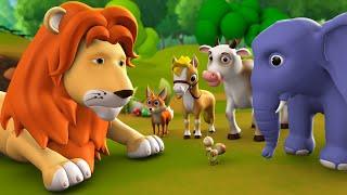 Jungle ka Raja Sher 3D Animated Hindi Moral Stories for Kids जंगल का राजा शेर कहानी Tales Lion King