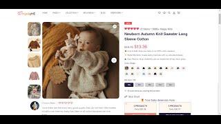 CRO Shopify Baby Clothes Product Page Template by Veda Builder