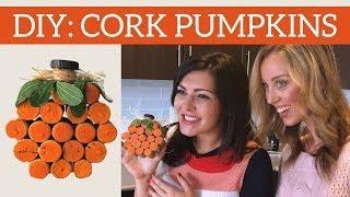 DIY: 'Cork Pumpkins' very EASY and awesome fall decorating