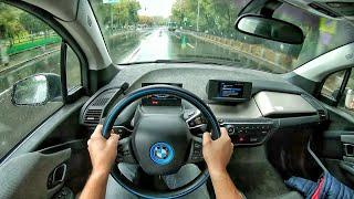 Pov Drive BMW i3 Electric Thrills in Wet Conditions