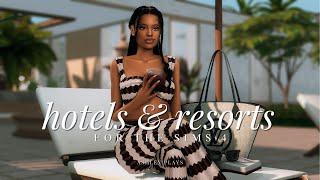 how to have functional hotels & resorts in the sims 4 | suite life mod review