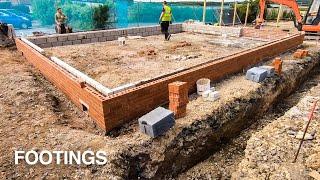 Bricklaying - The Start of Building a Home - Footings part 1