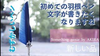 初めての羽根ペン、書き慣れていません【vol 1096文字が書きたくなるペン】