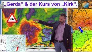 Tief "Gerda" & der Kurs von Ex-Hurrikan "Kirk". Erst warm, dann kalt. Wettervorhersage 07.-13.10.24.