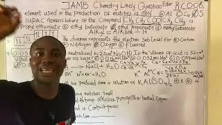 JAMB 2025 Chemistry Likely Questions Revealed for JAMB ASPIRANTS(score 90+ in chemistry)