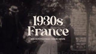 Archive footage of family in the 1930s, France home 9.5mm movie film