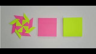 DIY Transforming Ninja Star Using Stickynotes/Post-it Note| Post-it Craft| Transformable Ninja Star