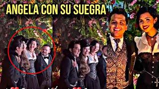 ANGELA AGUILAR JUNTO CON SU SUEGRA POR PRIMERA VEZ SE LLEVAN MUY BIEN ASI EN SU FESTEJO